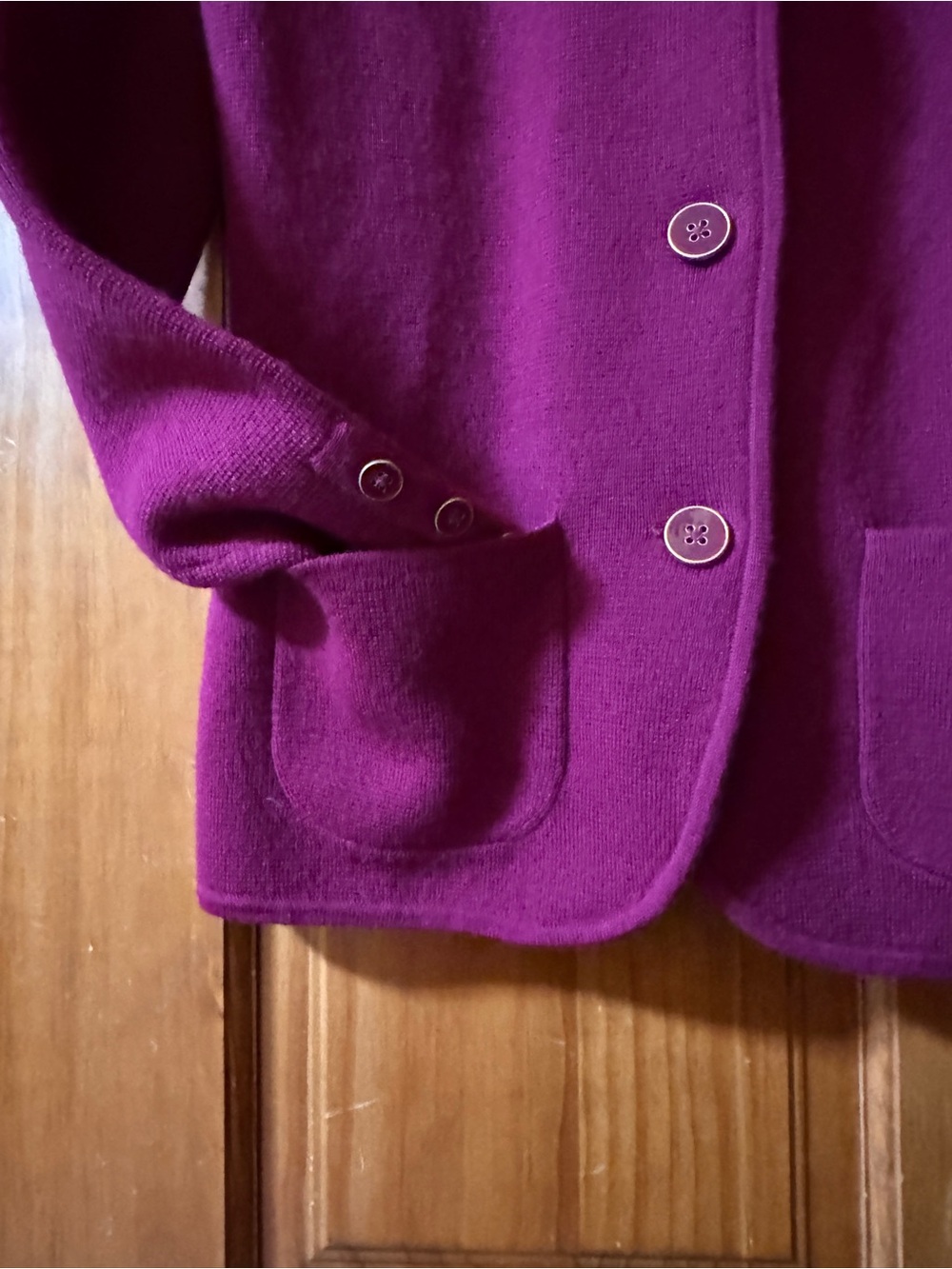 Talbots Raspberry Knit Blazer Jacket - Picture 3 of 7